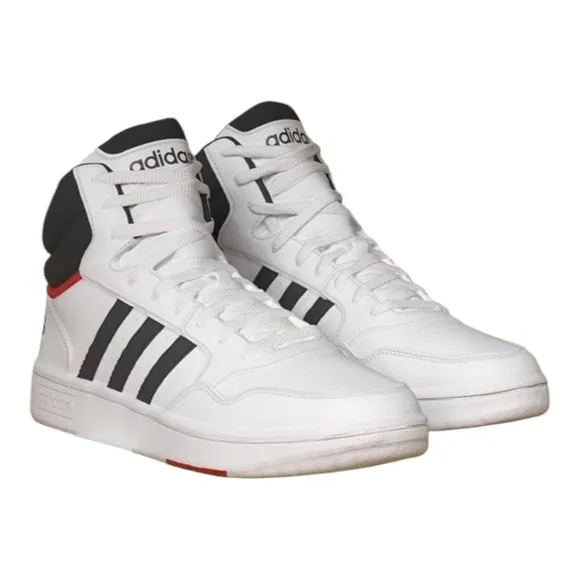 Adidas Hoops 3.0 Mid Mens Shoes Size 11 Color Cloud White/Legend Ink/Vivid Red