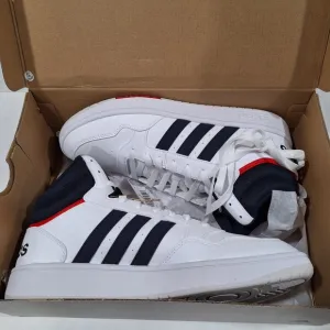 Adidas Hoops 3.0 Mid Mens Shoes Size 11 Color Cloud White/Legend Ink/Vivid Red