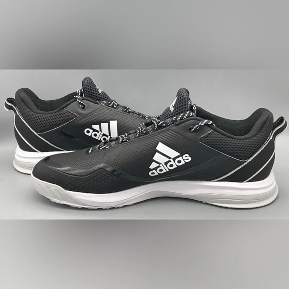 Adidas Icon 7 Baseball Turf Shoes S23711 Black White Men's Size 12.5 NEW