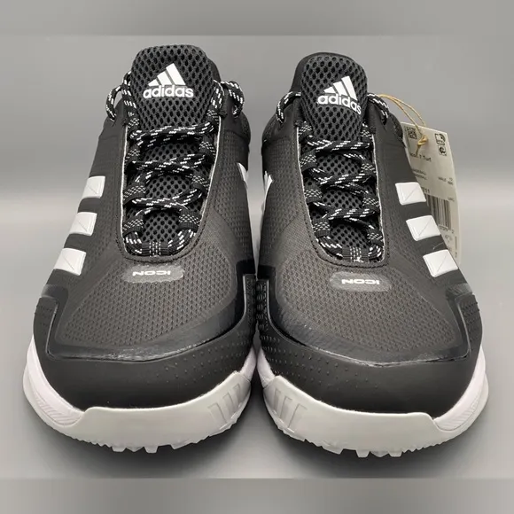 Adidas Icon 7 Baseball Turf Shoes S23711 Black White Men's Size 12.5 NEW
