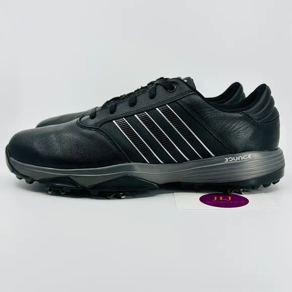 Adidas Men's 360 Bounce Adipower Black Leather Golf Shoes F33681 Size 10.5