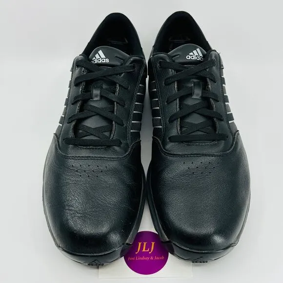 Adidas Men's 360 Bounce Adipower Black Leather Golf Shoes F33681 Size 10.5