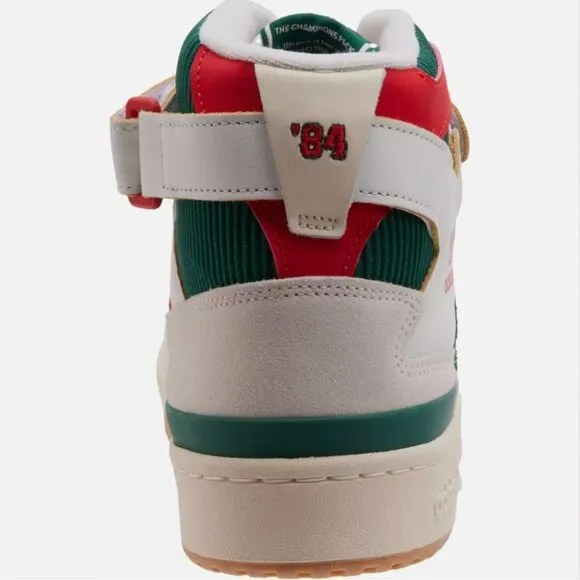 Adidas Mens Forum 84 High Court Leather White Green Red Size 8 Basketball NEW