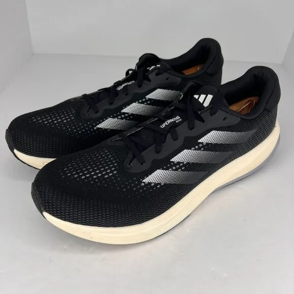 Adidas Mens IG5844 Black Supernova Rise Lace Up Sneakers Size 14 Running Shoes
