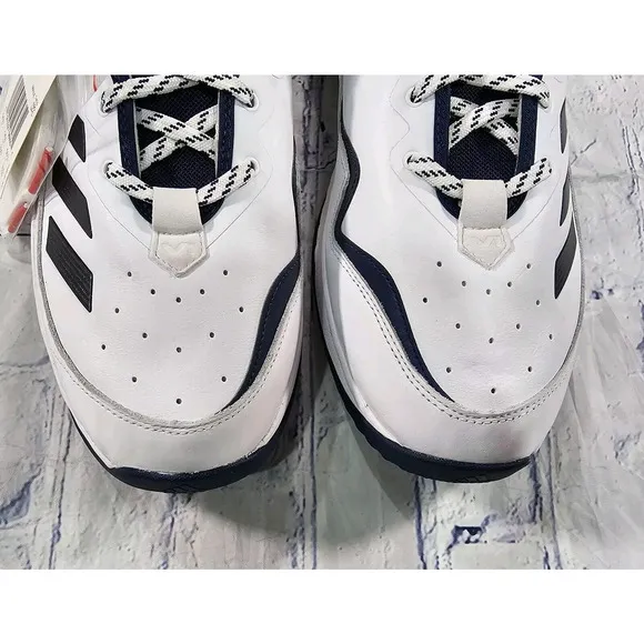 adidas MENS SIZE 15 ICON 6 Turf Baseball Shoes White Navy EG7598