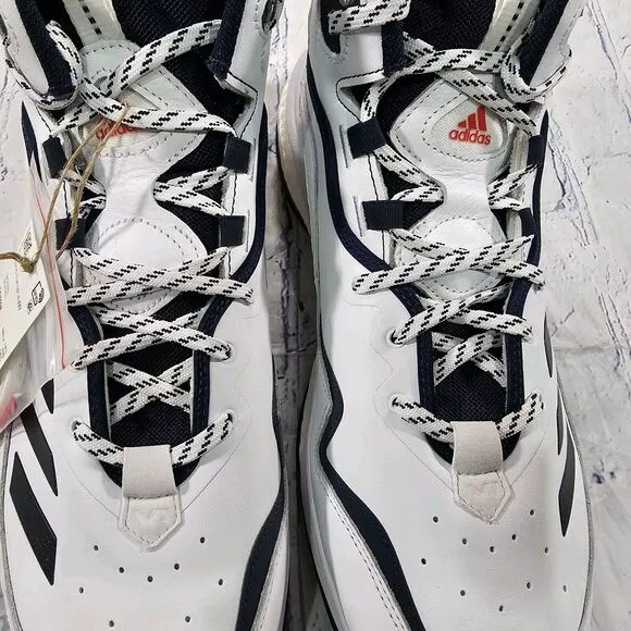 adidas MENS SIZE 15 ICON 6 Turf Baseball Shoes White Navy EG7598