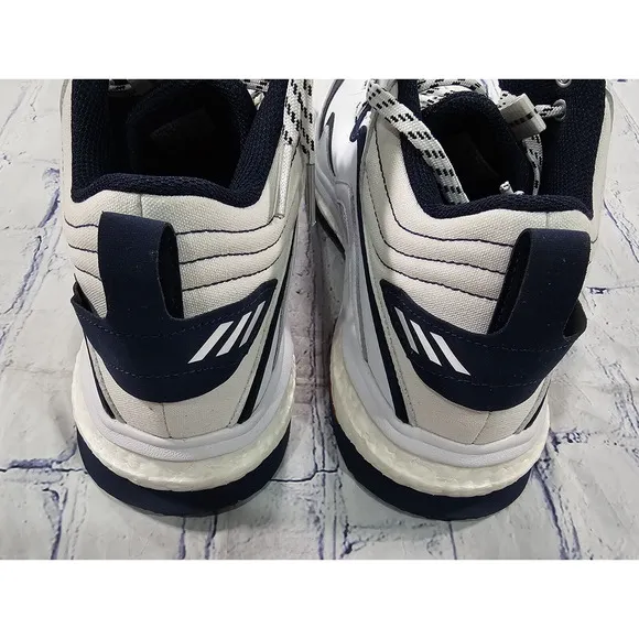 adidas MENS SIZE 15 ICON 6 Turf Baseball Shoes White Navy EG7598
