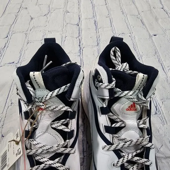 adidas MENS SIZE 15 ICON 6 Turf Baseball Shoes White Navy EG7598