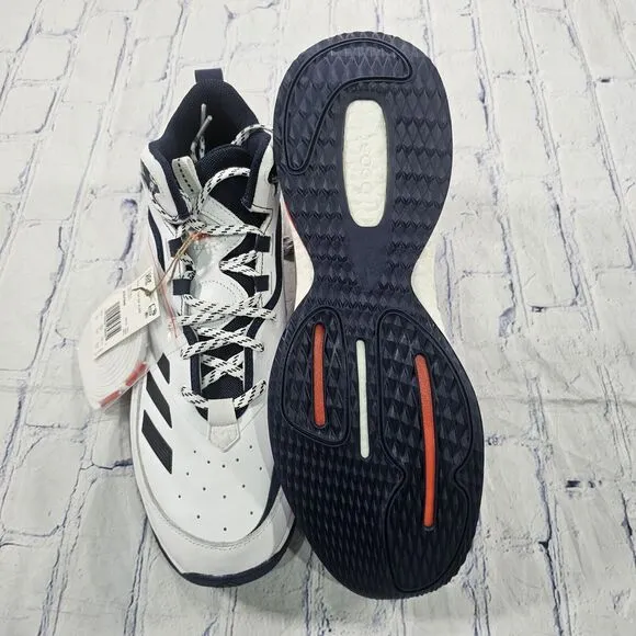 adidas MENS SIZE 15 ICON 6 Turf Baseball Shoes White Navy EG7598
