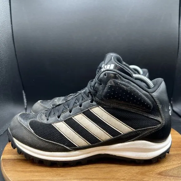 Adidas Men’s Size 8 Turf Hog LX Mid Football Cleats Black White Shoes G67095