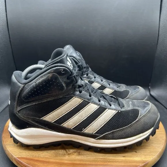 Adidas Men’s Size 8 Turf Hog LX Mid Football Cleats Black White Shoes G67095