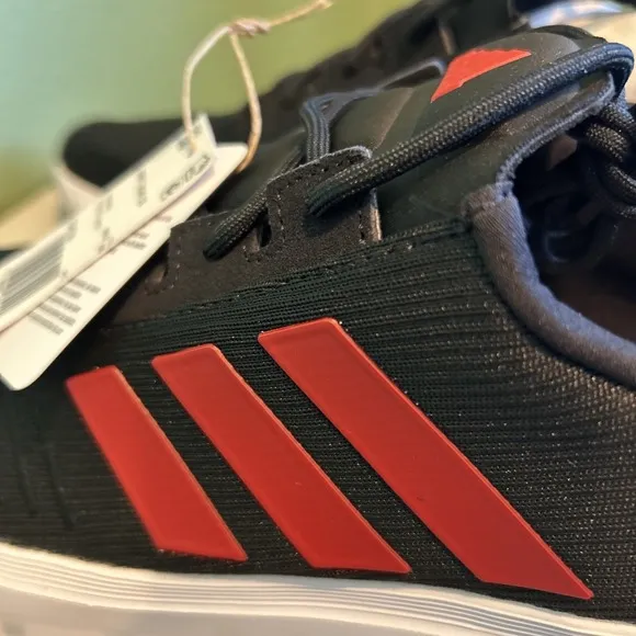 adidas Men's Swift Run 23 Core Black/White/Red Stripes - Size 12 NWT in Box!