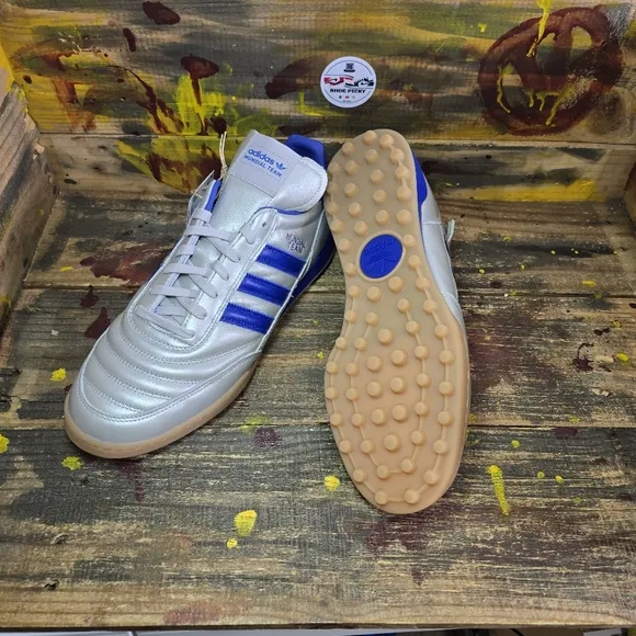 adidas Mundial Team RS Turf Soccer Shoes Men Sz 11 Metallic Silver JI3512