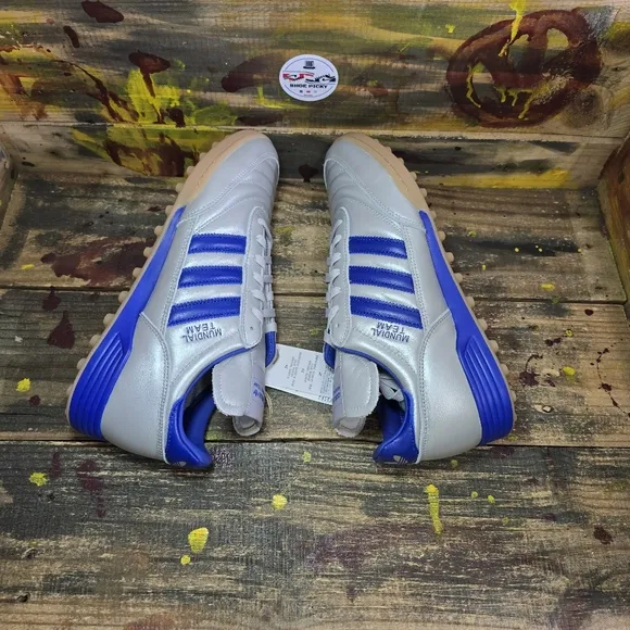 adidas Mundial Team RS Turf Soccer Shoes Men Sz 11 Metallic Silver JI3512