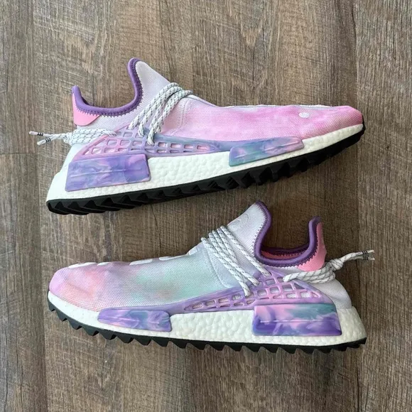 Adidas NMD Human Race Trail x Pharrell Holi Festival Pink Purple White