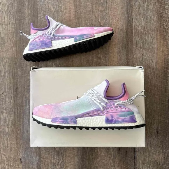 Adidas NMD Human Race Trail x Pharrell Holi Festival Pink Purple White