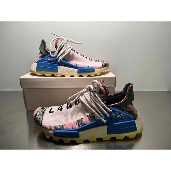 Adidas NMD Human Race Trail x Pharrell Solar Pack Size 8.5 Sneakers BB9531 Box