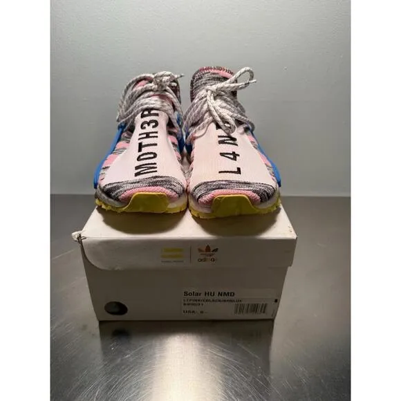 Adidas NMD Human Race Trail x Pharrell Solar Pack Size 8.5 Sneakers BB9531 Box