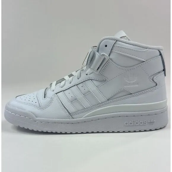 Adidas Originals Forum Mid Top Womens Cloud White Shoes Sneakers Strap FZ6473