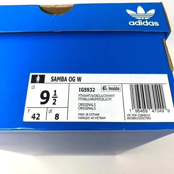adidas Originals Samba OG White/Clay/White Size Various