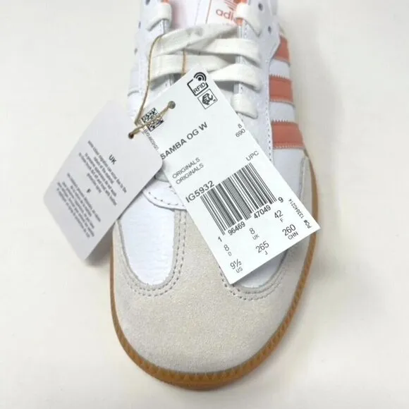 adidas Originals Samba OG White/Clay/White Size Various