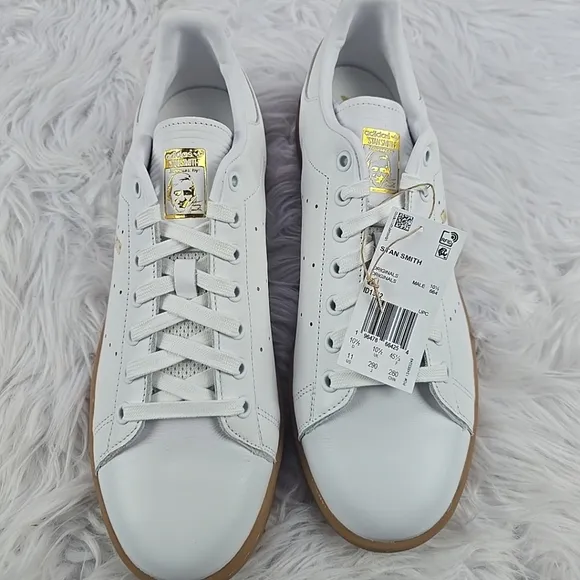 adidas Originals Stan Smith Footwear White Gum ID1342 Size 11 Rare Gold
