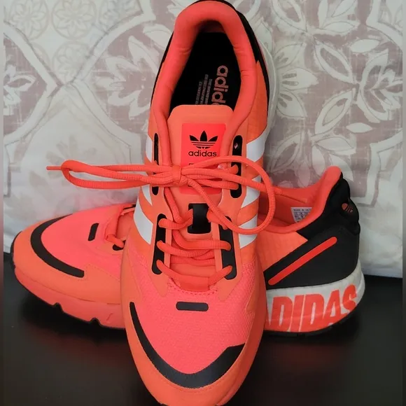 Adidas Originals ZX 1K Boost Solar Red Orange FY3631 Men's Running Shoe Size 9.5
