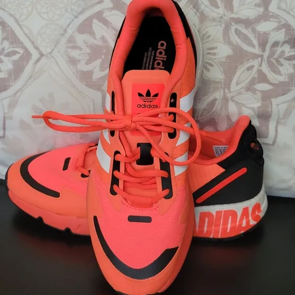 Adidas Originals ZX 1K Boost Solar Red Orange FY3631 Men's Running Shoe Size 9.5