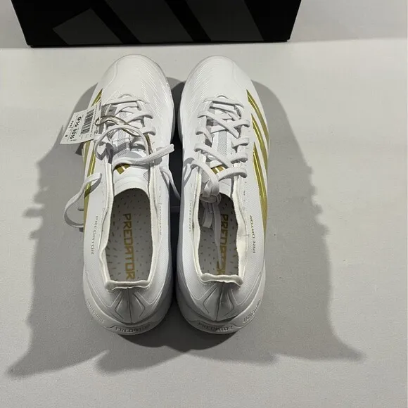 Adidas Predator League TF Soccer Turf Shoe White IF6378 Football Cleats 9.5 NIB