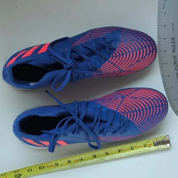 Adidas Predator men's 9.5 sneakers blue white laces