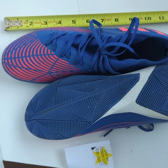 Adidas Predator men's 9.5 sneakers blue white laces