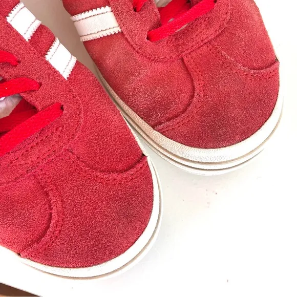 Adidas Red Sz 9.5 GAZELLE BOLD SHOES Platform Suede Leather Trendy Sneakers