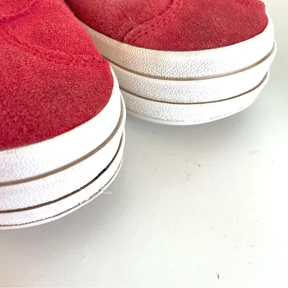 Adidas Red Sz 9.5 GAZELLE BOLD SHOES Platform Suede Leather Trendy Sneakers