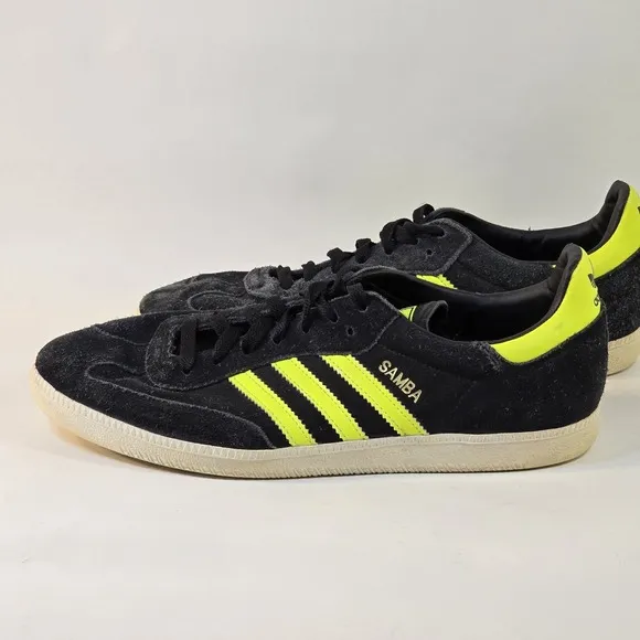 Adidas Samba Mens Size 10.5 Court Shoes Pickleball Sneaker Black Electric Q20604