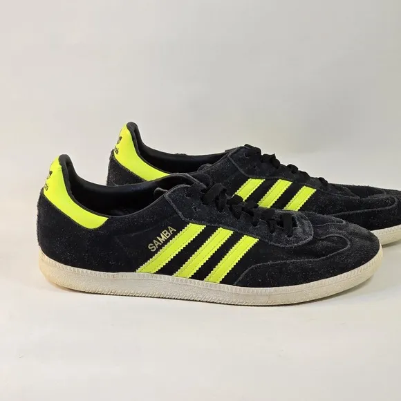 Adidas Samba Mens Size 10.5 Court Shoes Pickleball Sneaker Black Electric Q20604