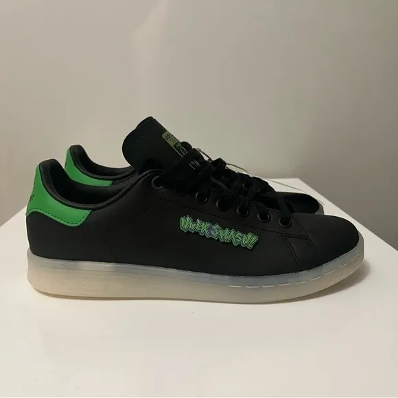 adidas Stan Smith Marvel Hulk Smash Black/Green Kids Size 6 NWT