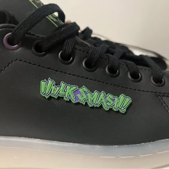 adidas Stan Smith Marvel Hulk Smash Black/Green Kids Size 6 NWT