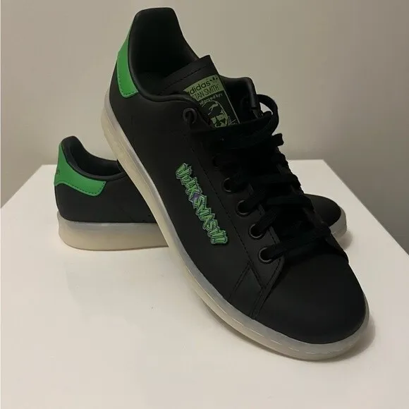 adidas Stan Smith Marvel Hulk Smash Black/Green Kids Size 6 NWT