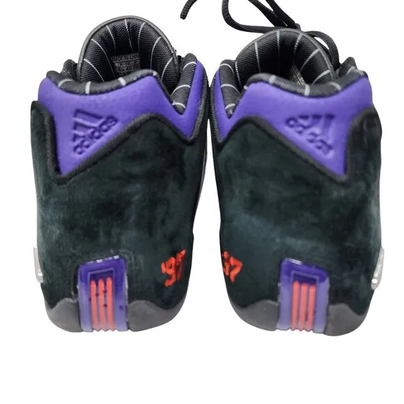 Adidas T-Mac 2 97 Black/White/Purple Basketball Shoes Mens Size 10