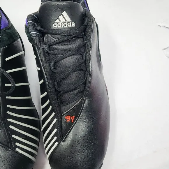 Adidas T-Mac 2 97 Black/White/Purple Basketball Shoes Mens Size 10