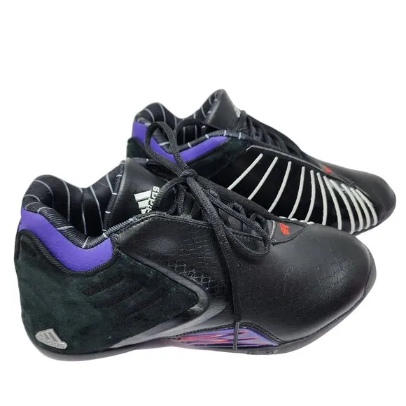 Adidas T-Mac 2 97 Black/White/Purple Basketball Shoes Mens Size 10