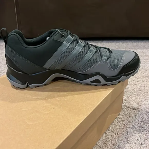 Adidas Terrex AX2R trail hiking shoes sneakers black grey carbon CM7728 Mens 12