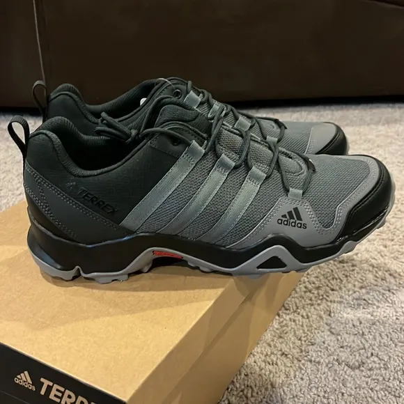 Adidas Terrex AX2R trail hiking shoes sneakers black grey carbon CM7728 Mens 12