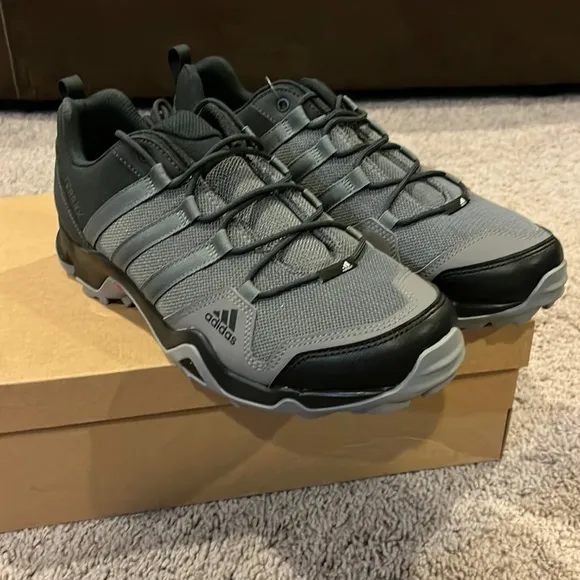 Adidas Terrex AX2R trail hiking shoes sneakers black grey carbon CM7728 Mens 12