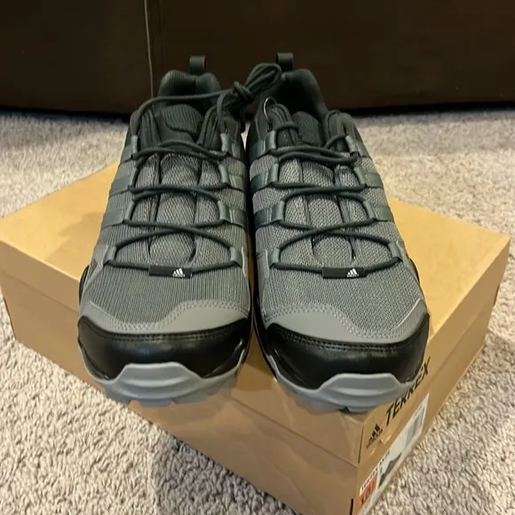 Adidas Terrex AX2R trail hiking shoes sneakers black grey carbon CM7728 Mens 12