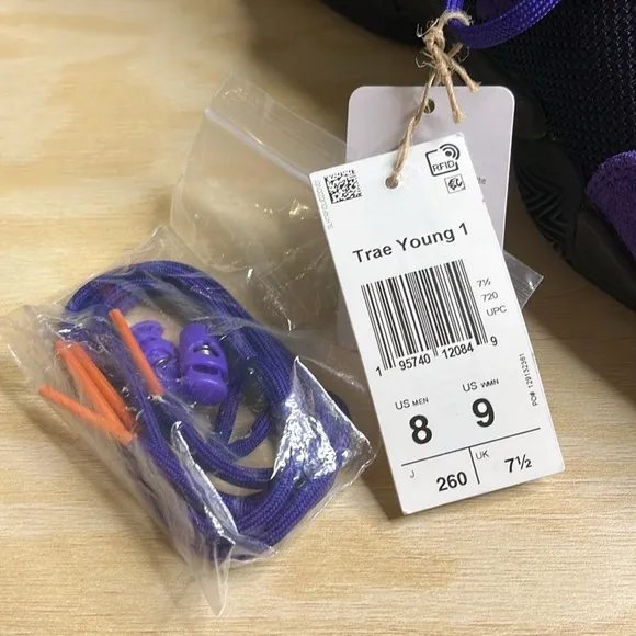 adidas Trae Young 1 'Black Team College Purple' Sneakers (GZ4627)