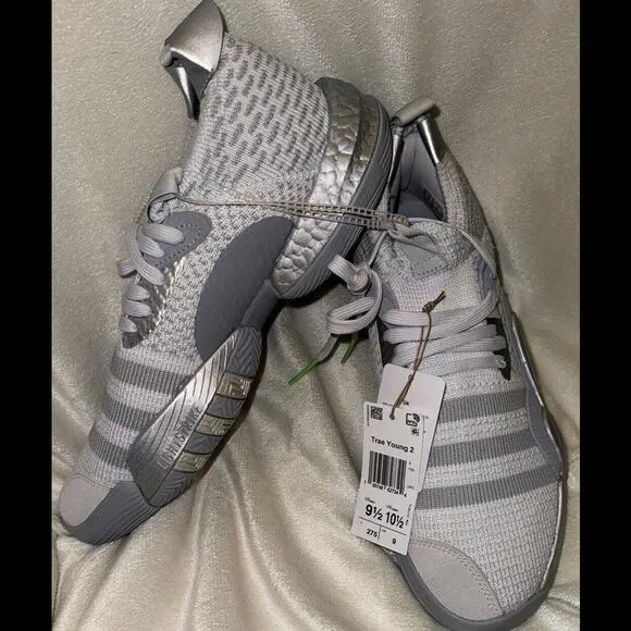 Adidas Trae Young 2 Men's Basketball Shoes Grey/Silver 9.5