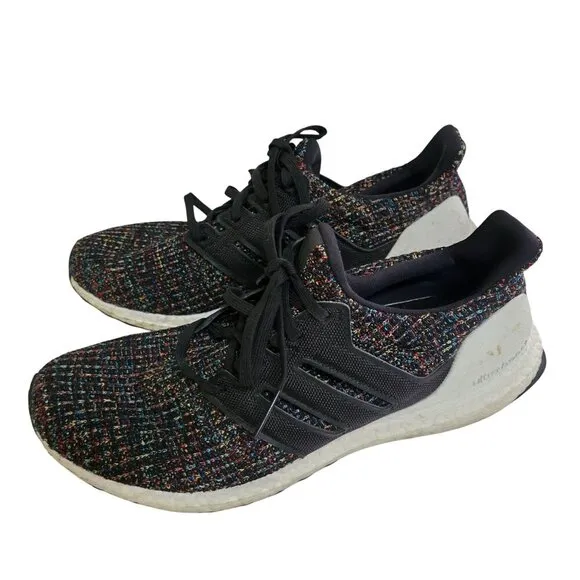 Adidas Ultra Boost 4.0 Black Multi Athletic Running Shoe F35232 Size 10