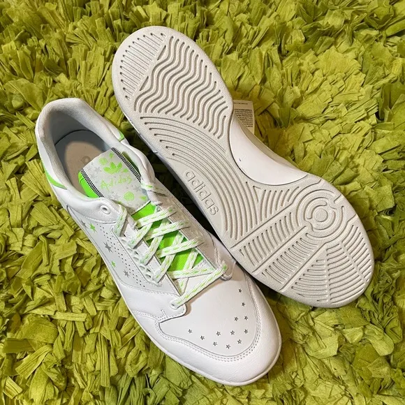 Adidas White Green SlamCourt Original Sneakers