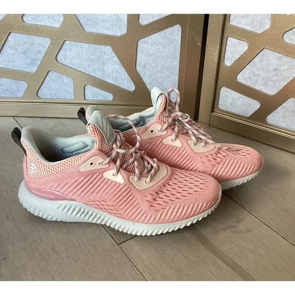 adidas Women Alpha Bounce EM Running Sneakers shoes Ice pink 6.5
